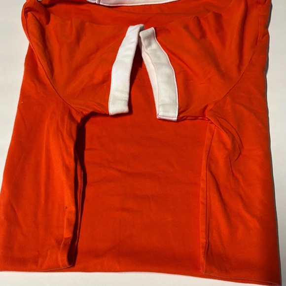 PINK Victoria's Secret Orange White Short Sleeve Tee - Picture 3 of 7